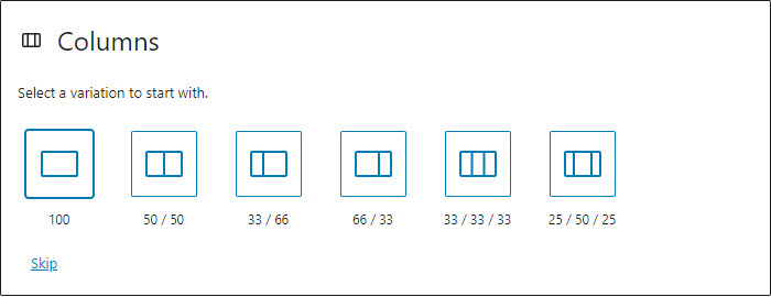 Block Editor – Columns Block