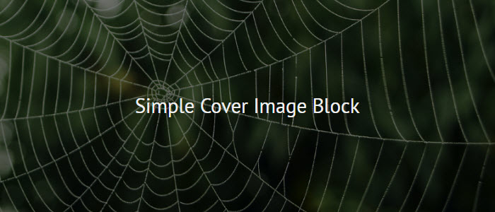 Block Editor – Cover Image