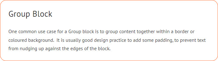 Block Editor – Group Block